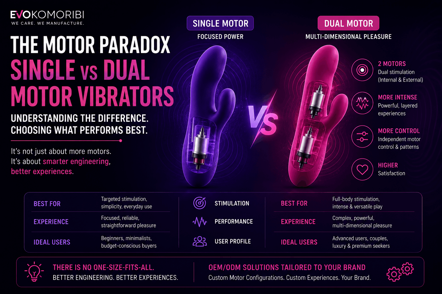 The Motor Paradox: Why More is Not Always Better in SexTech Engineering — Evokomoribi B2B adult wellness OEM