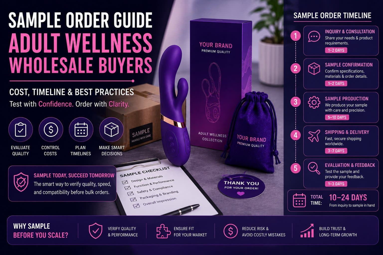 Sample Order Guide for Adult Wellness Wholesale Buyers: Cost, Timeline, and Best Practices — Evokomoribi B2B adult wellness OEM