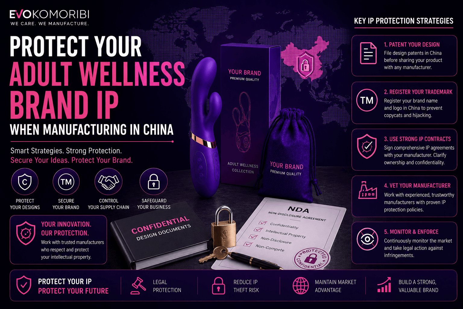 How to Protect Your Adult Wellness Brand IP When Working with a Chinese Manufacturer — Evokomoribi B2B adult wellness OEM