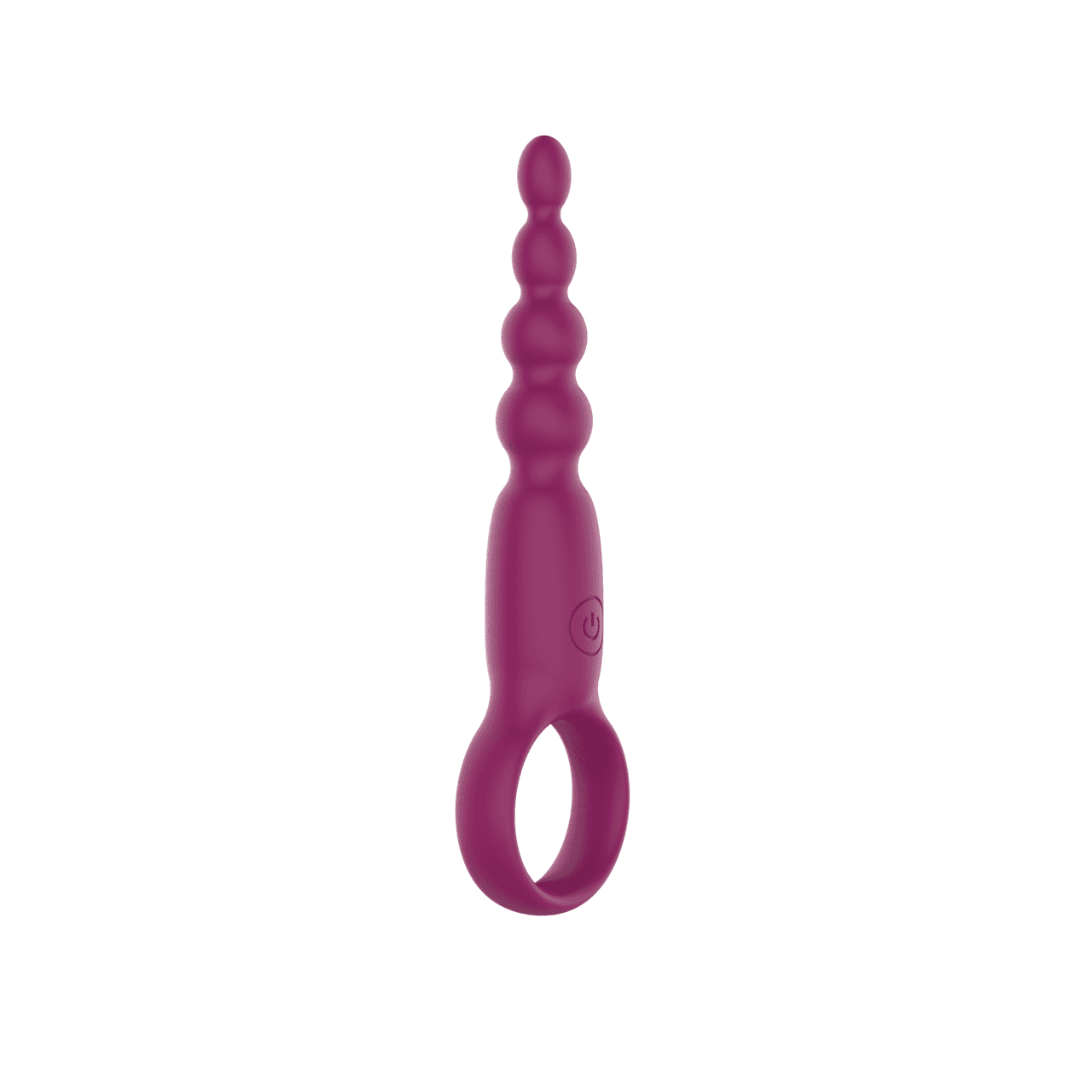 LZ114 Mini Anal Beads Vibrator with Ring Handle (LZ114) — Body-Safe Silicone Devices by Evokomoribi